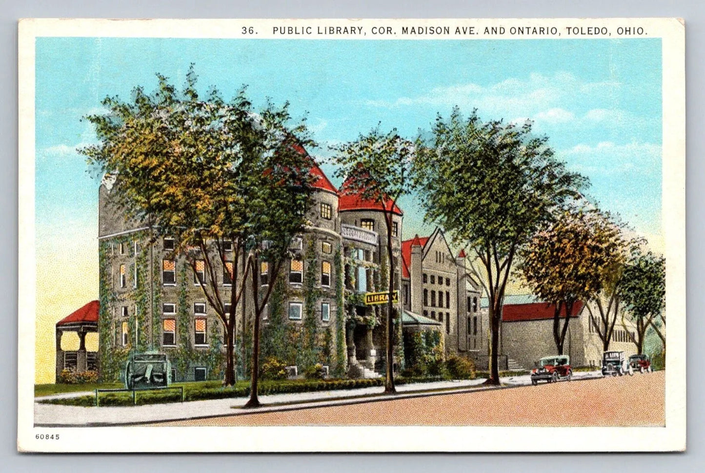 Public Library, Cor. Madison Ave. and Ontario, Toledo, Ohio Vintage Postcard