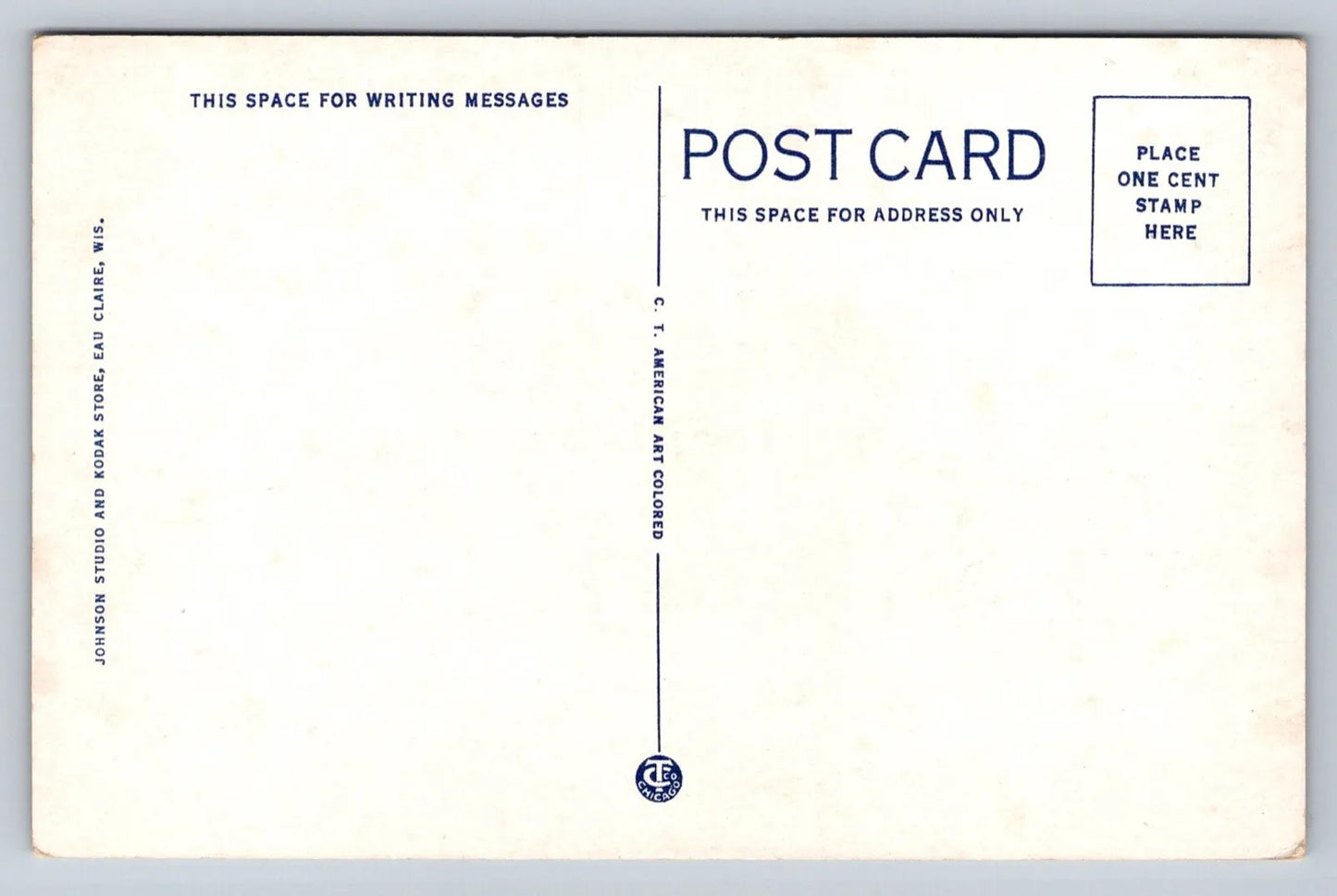 Senior High School, Eau Claire, Wis. 111829 Vintage Postcard