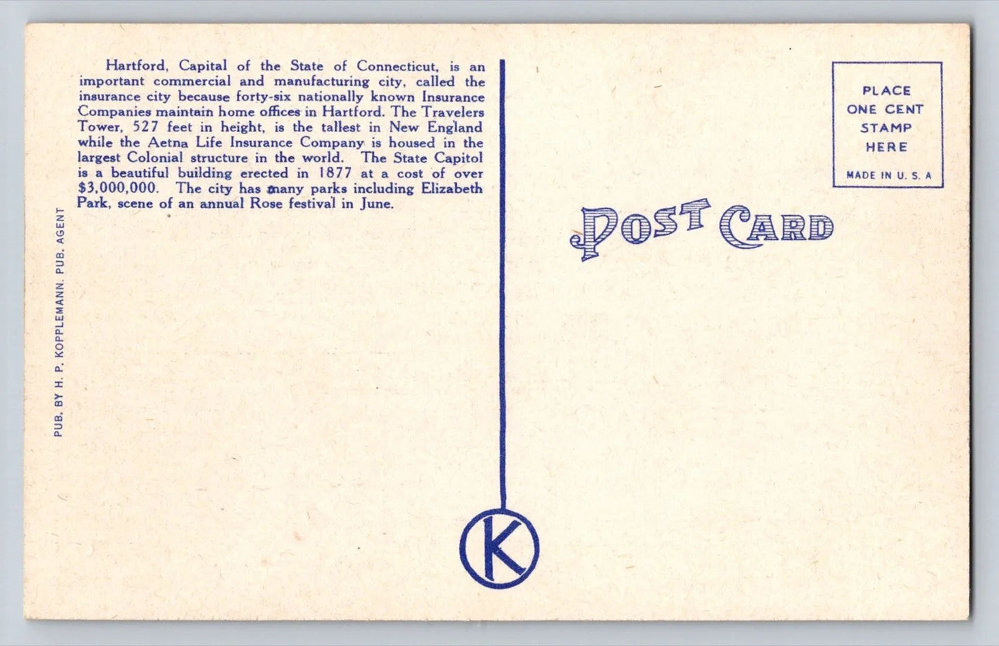 Skyscraper District. Showing Travelers Tower, Hartford. Conn. Vintage Postcard