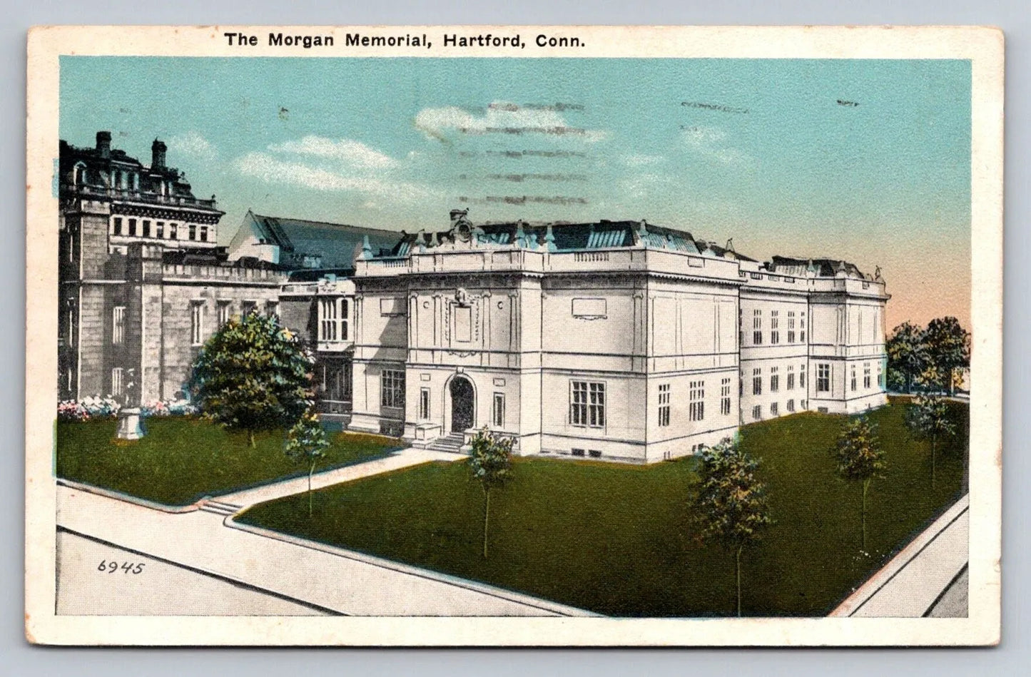 The Morgan Memorial, Hartford, Conn. (Connecticut) Vintage Postcard (circa 1919)