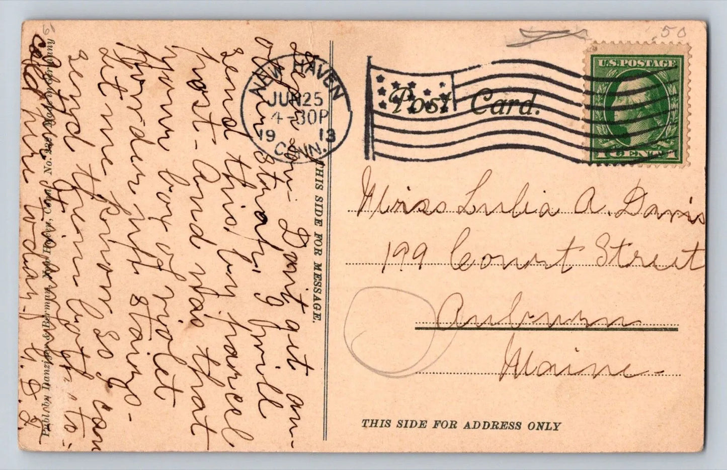 Sloan Laboratory, Yale University, New Haven, Connecticut circa 1913 Postcard