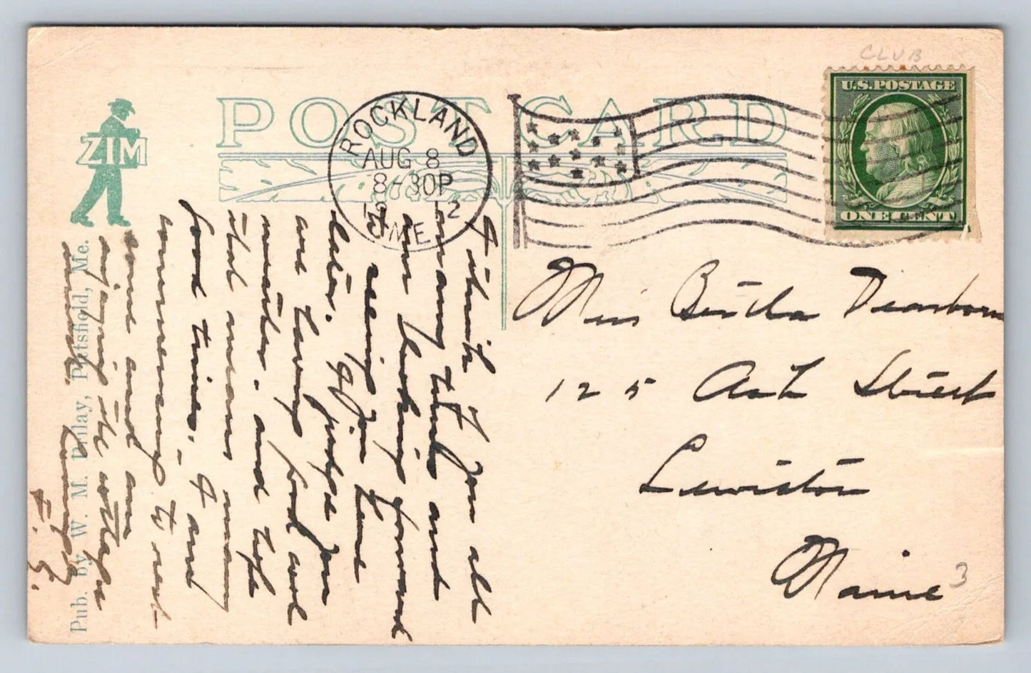 Owl's Head, Lake, Island Vintage Postcard (circa 1910)