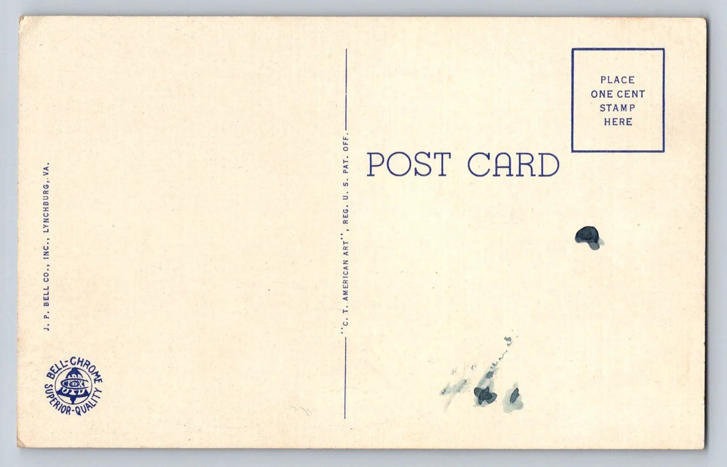 Night View, Natural Bridge, VA (Virginia) Vintage C. T. American Art Postcard