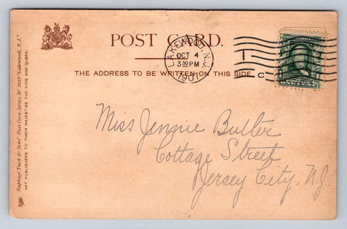 Lakewood, NJ. Glimpse of Lake Carasaljo (New Jersey) Vintage Postcard BEAUTIFUL