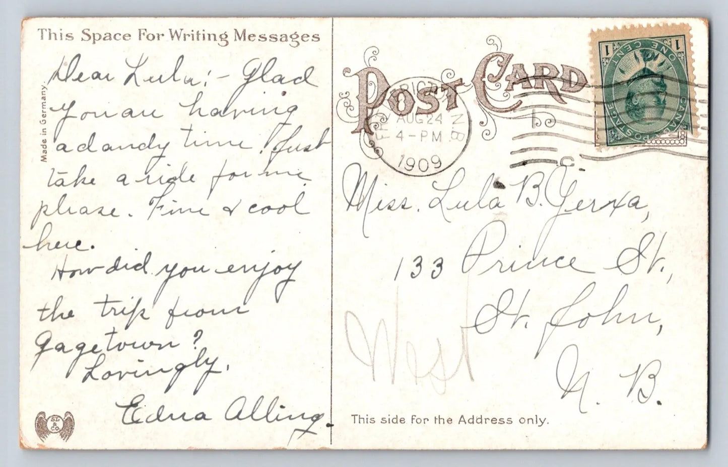 Stone Stairs East Rock Park, New Haven, CT circa 1909 Vintage Postcard