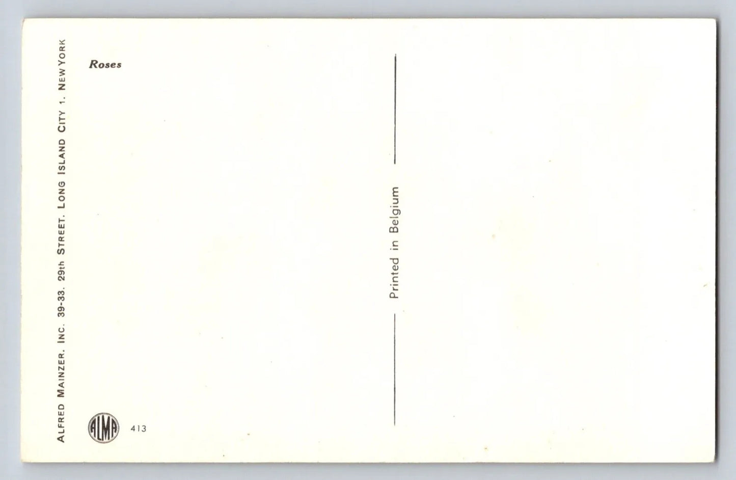 Pink Roses, Very Old, Alfred Mainzer Vintage Postcard BEAUTIFUL