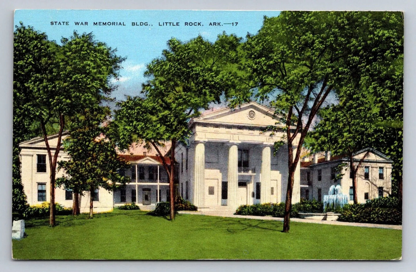 State War Memorial Bldg., Little Rock, Ark. (Arkansas) Vintage Postcard