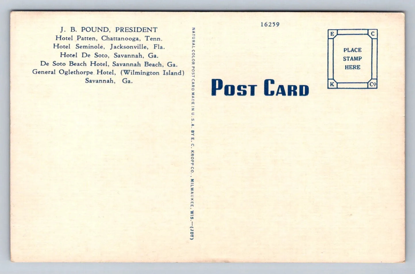 Stonedge, Residence of Mr. and Mrs. J. B. Pound, Lookout Mountain, TN Postcard