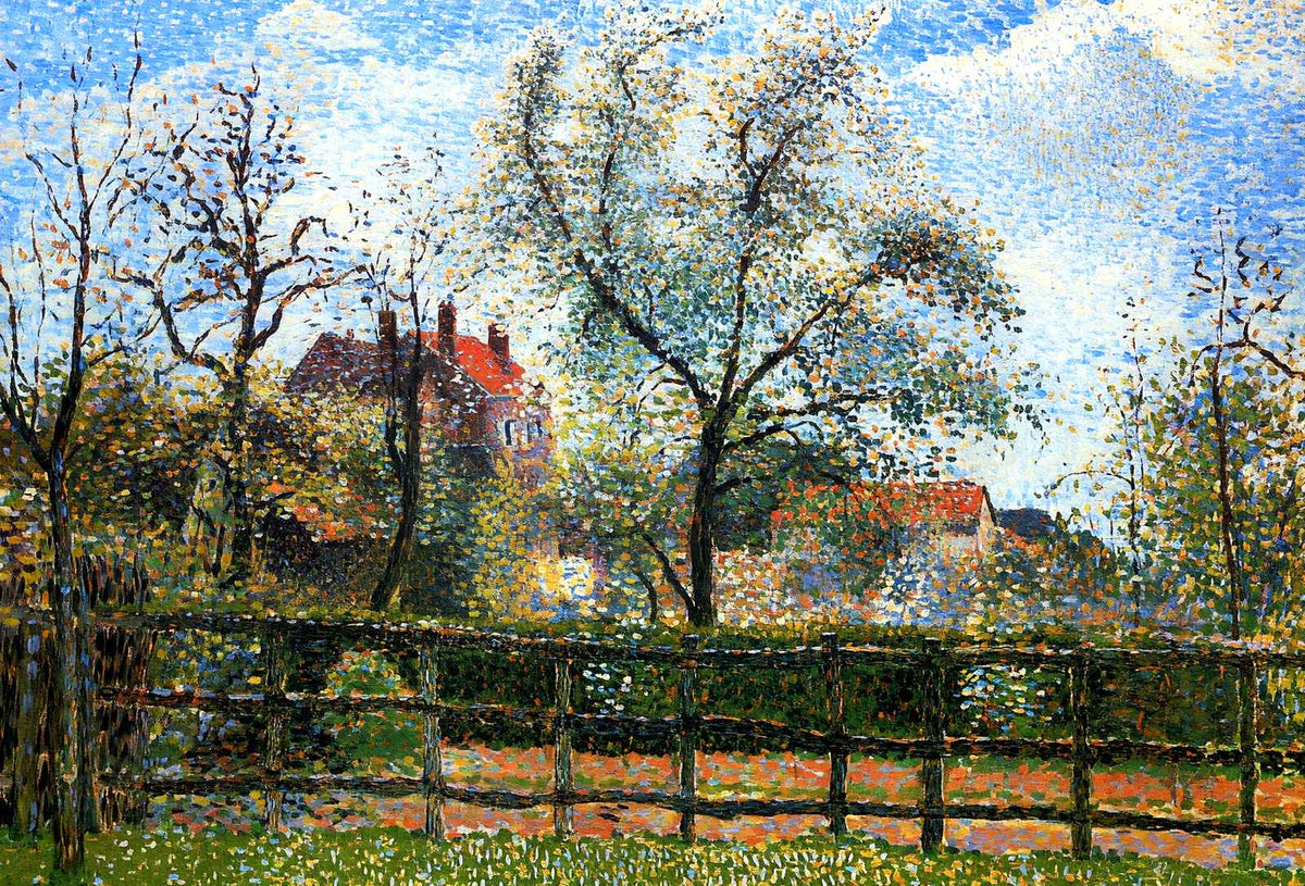 Pear Tress in Bloom, Eragny, Morning Art Print 1886 by Pissarro (6 Sizes)