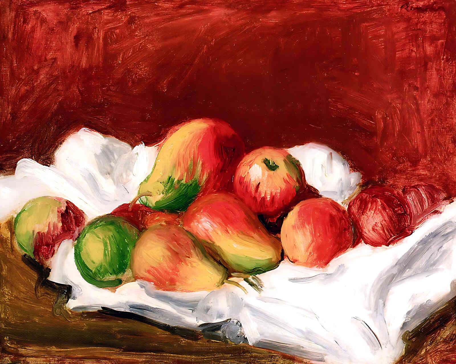 Pears and Apples Painting by Pierre-Auguste Renoir 8x10" Art Print - Acid Free