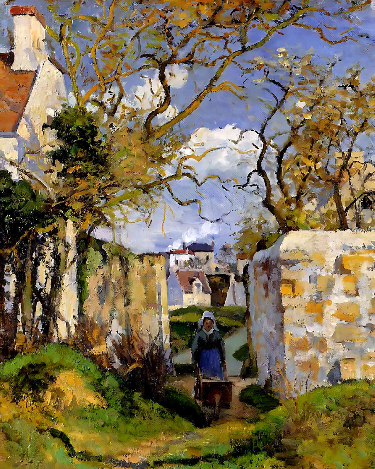 Peasant Pushing a Wheelbarrow