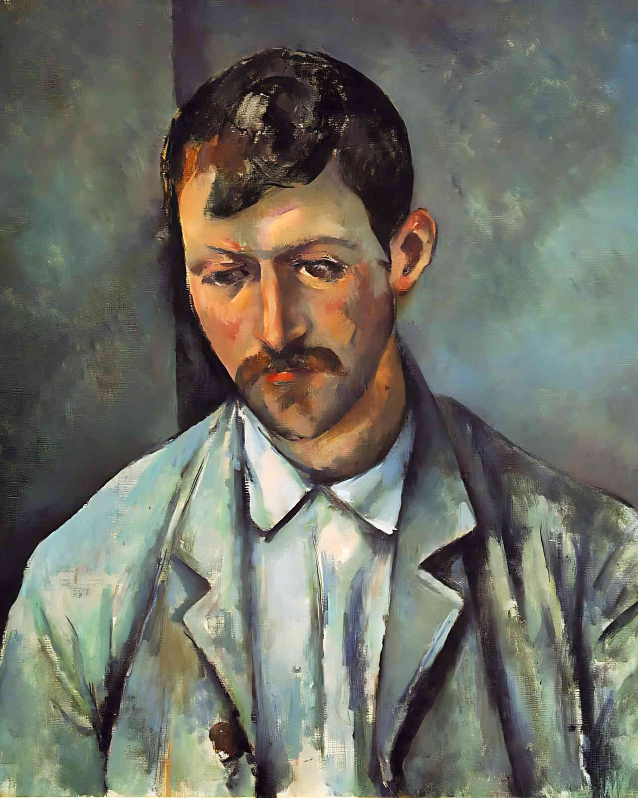 Peasant Painting by Paul Cezanne 8x10" Art Print (Restored Reproduction)