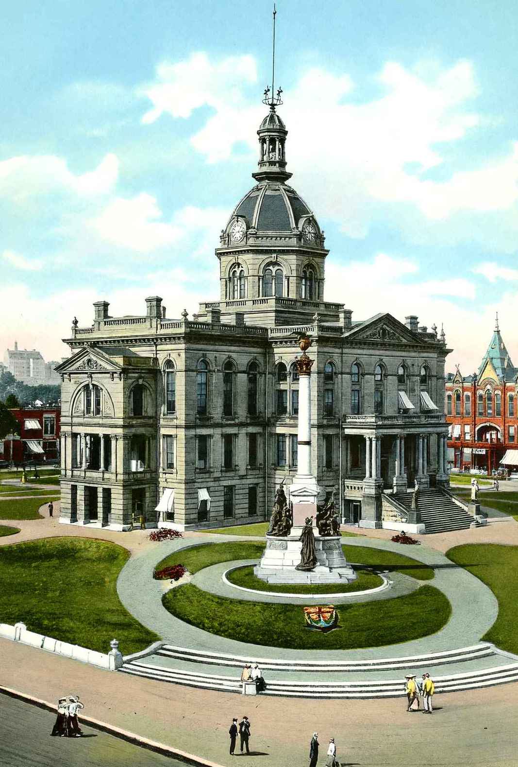 Peoria County Court House Peoria Illinois in 1905 Vintage Print (7 Sizes)