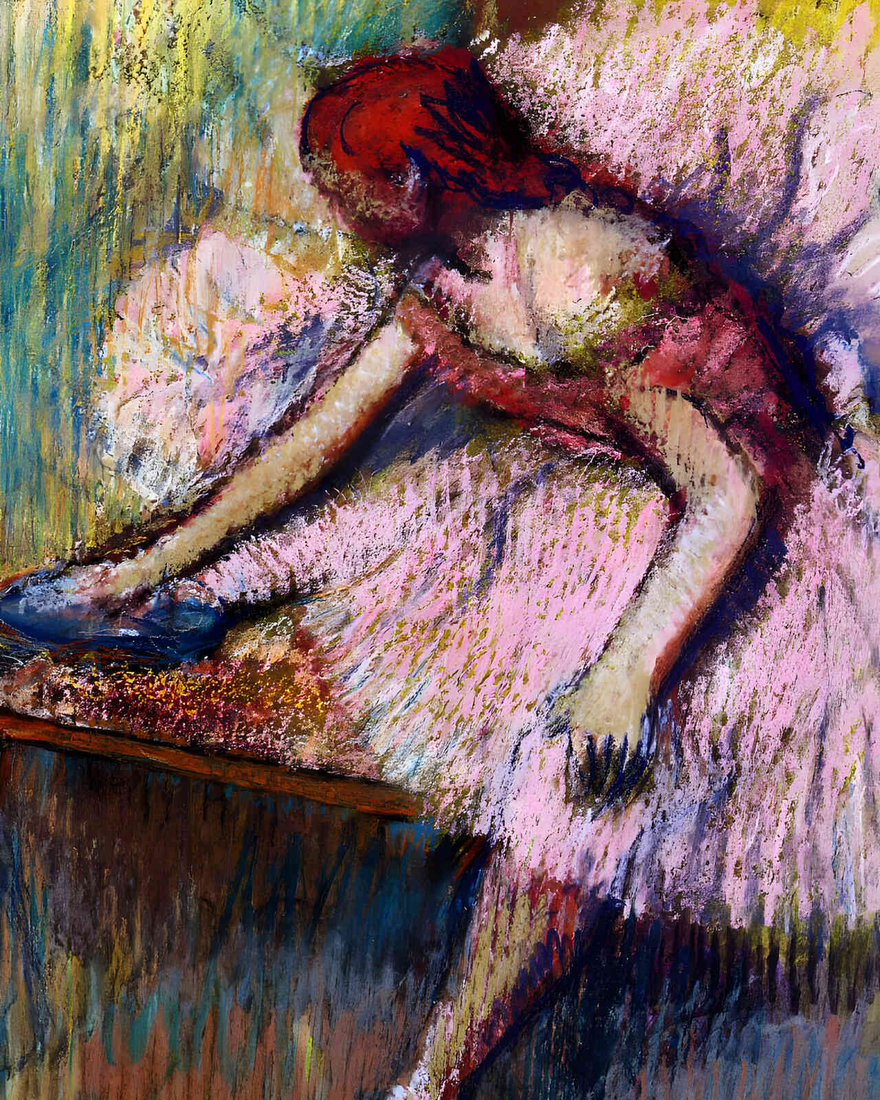 Pink Dancer 1896 Painting by Edgar Degas 8x10" Art Print