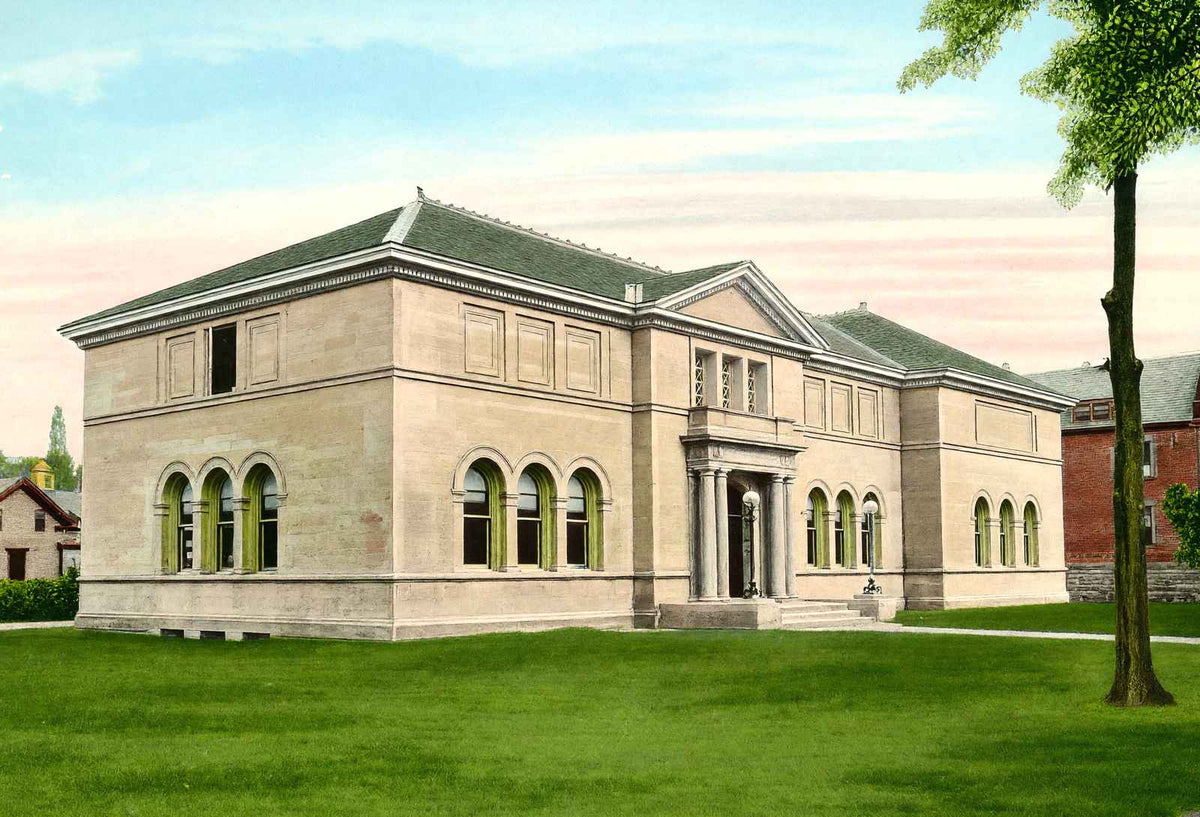 Museum of Natural History and Art, Pittsfield, MA in 1906 Vintage Print