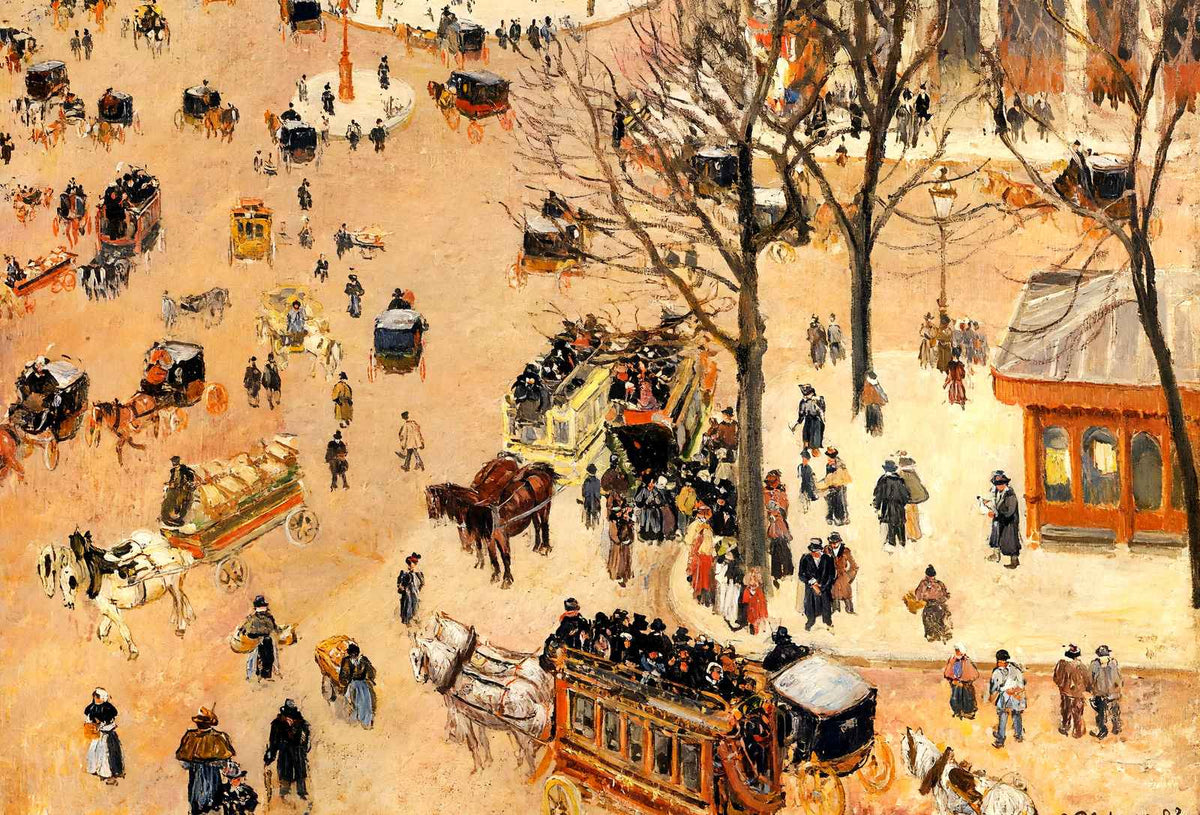 Place Du Theatre Francais 1898 Painting by Camille Pissarro Art Print (6 Sizes)
