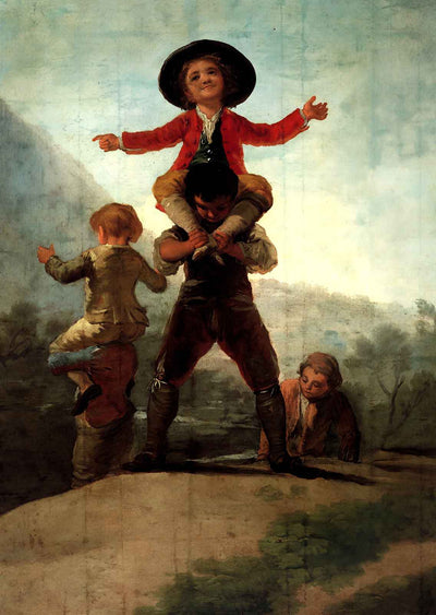 Playing at Giants 1792 Painting by Francisco Goya Art Print (6 Sizes)