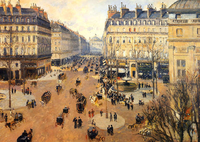 Place Du Theatre Francais, Afternoon Sun in Winter 1898 Art Print (6 Sizes)