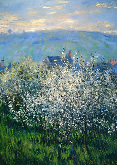 Plums Blossom 1879 Painting by Claude Monet Art Print (6 Sizes) - Restored