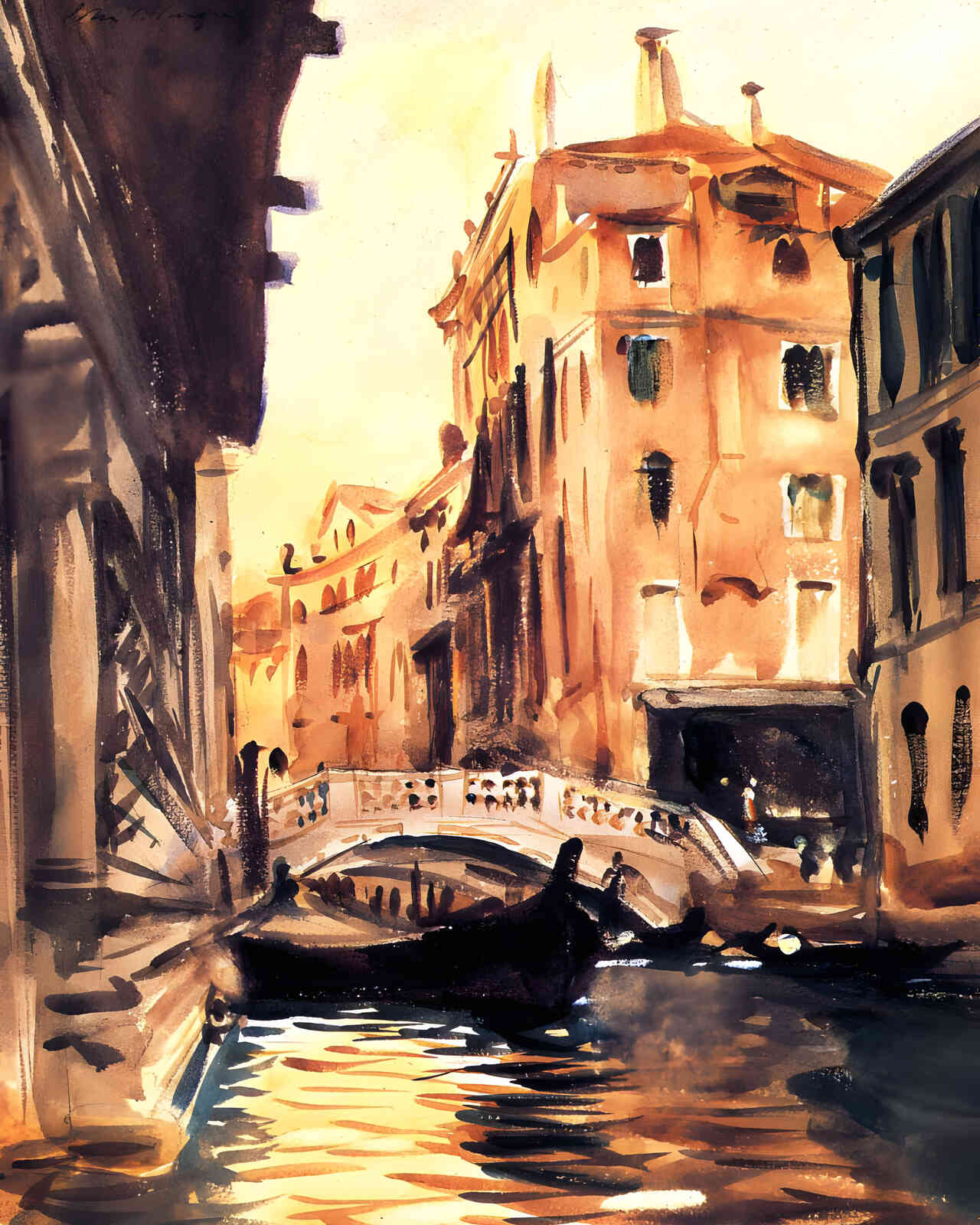 Ponte Della Canonica 1903 Painting by John Singer Sargent 8x10" Art Print