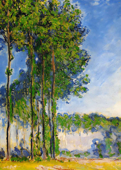 Poplars, View from the Marsh Fine Art Print 1891 by Claude Monet (6 Sizes)