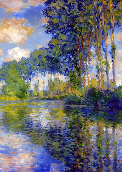 Poplars on the Epte Fine Art Print 1891 Painting by Claude Monet (6 Sizes)