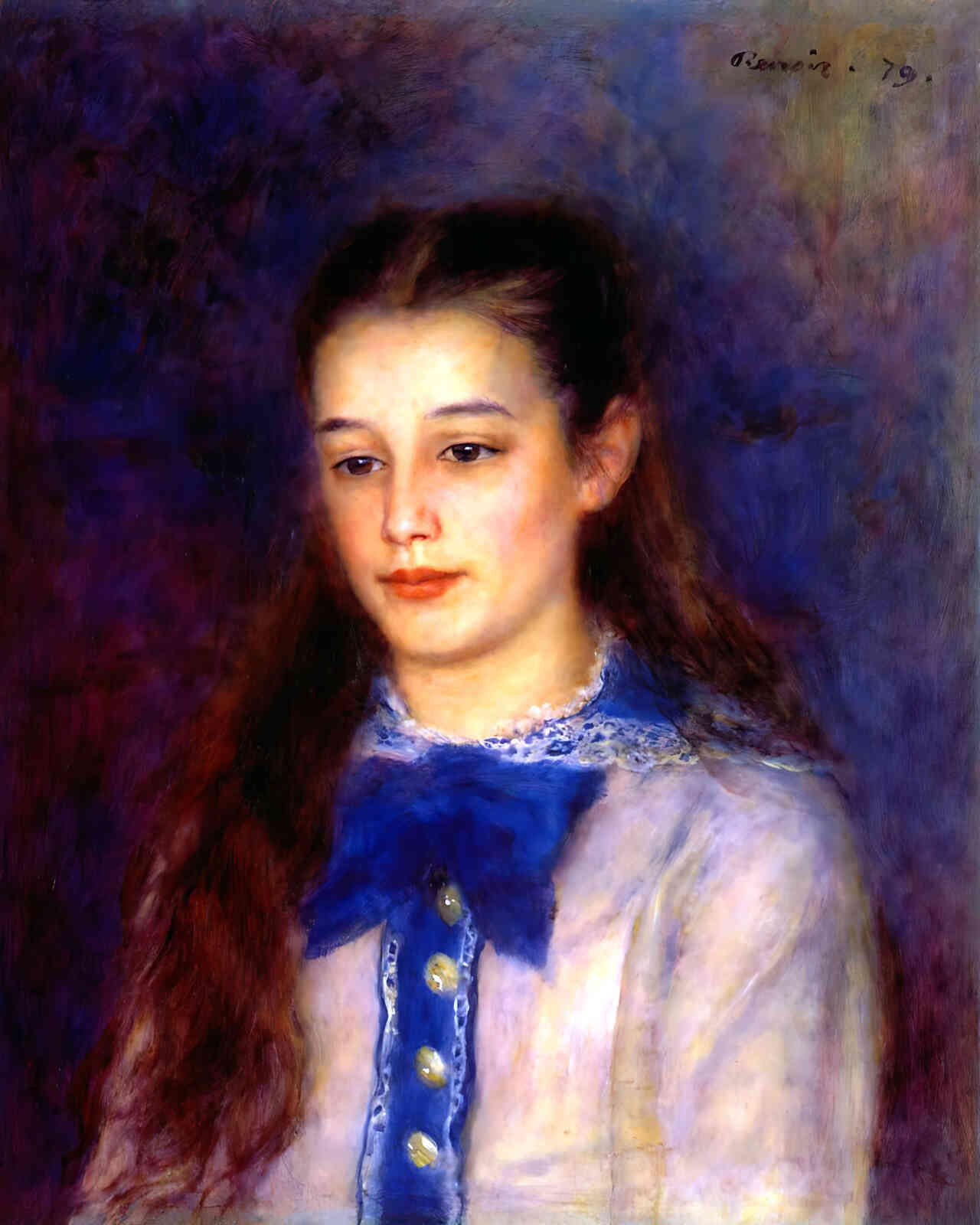 Portrait of Therese Berard Painting by Pierre-Auguste Renoir 8x10" Art Print