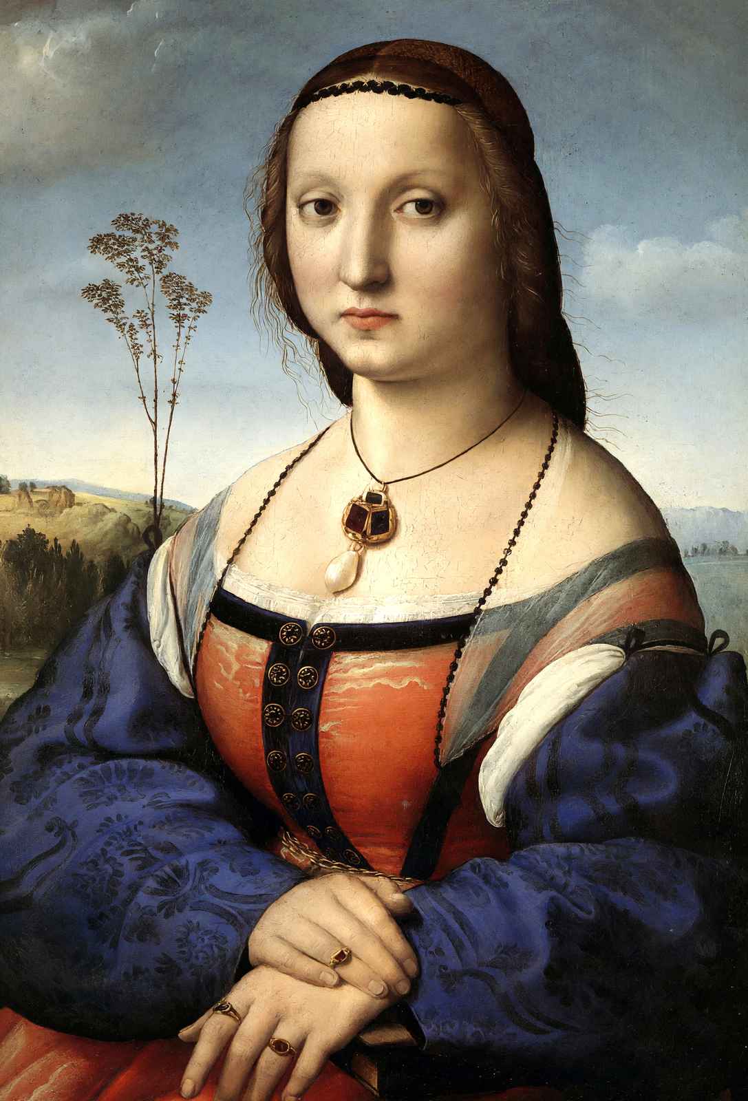 Portrait of Maddalena Doni 1506 Painting by Raphael Art Print (6 Sizes)