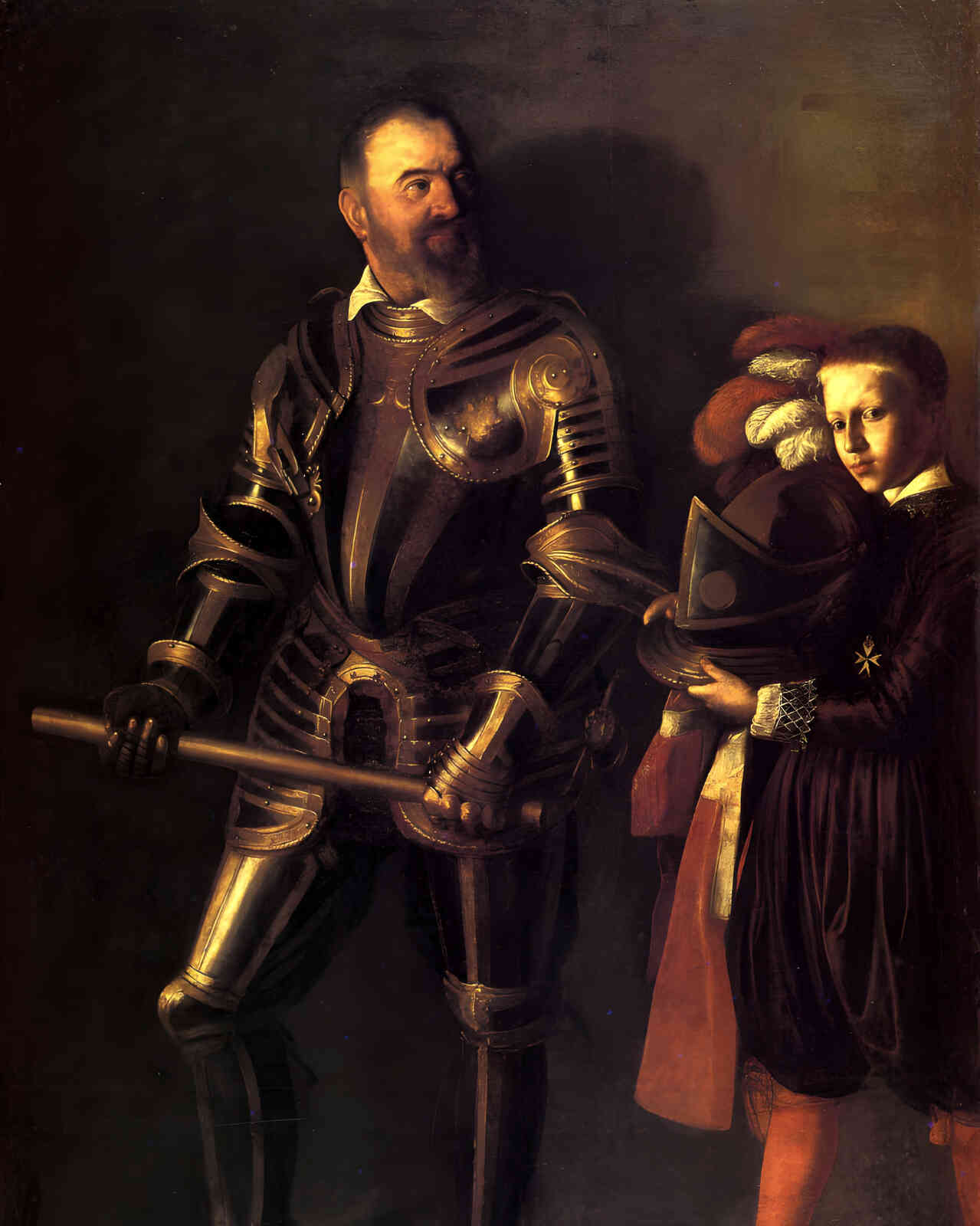 Portrait of Alof De Wignacourt and His Page 1608 Painting by Caravaggio 8x10" Art Print