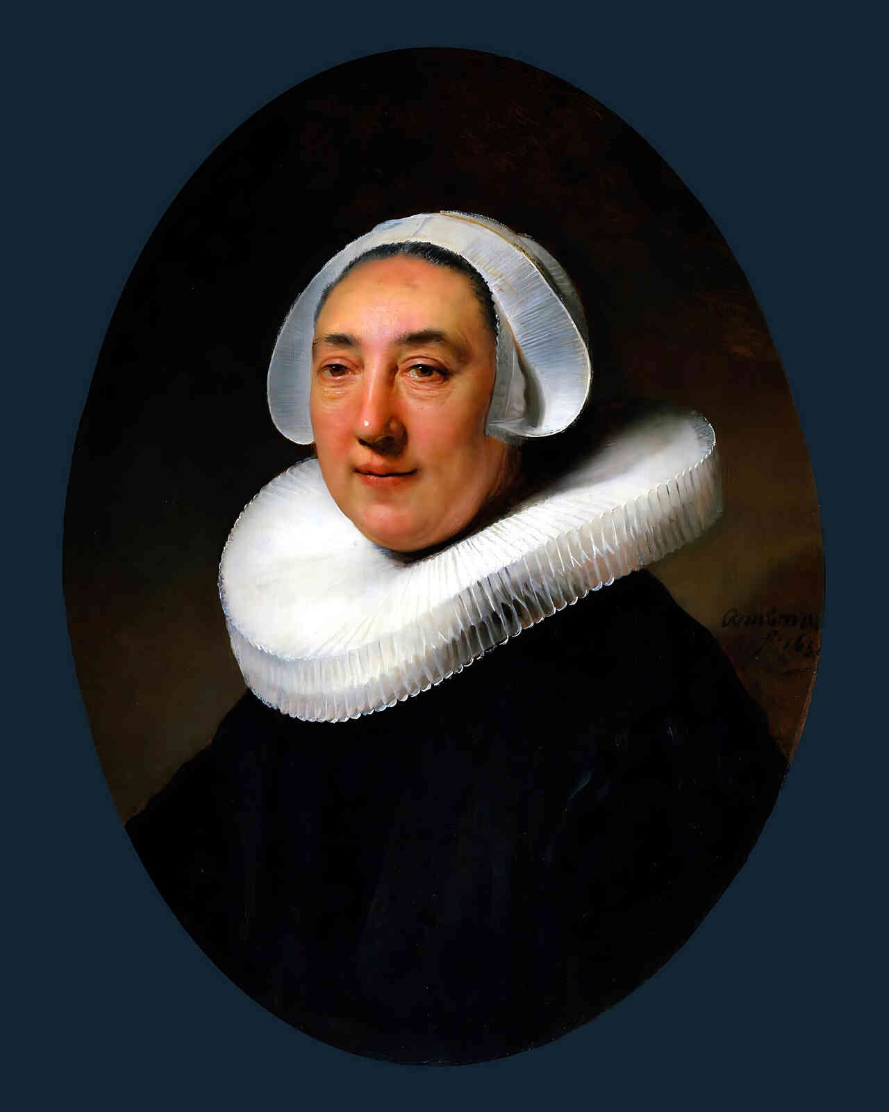 Portrait of Haesje Van Cleyburgh Painting by Rembrandt 8x10" Art Print