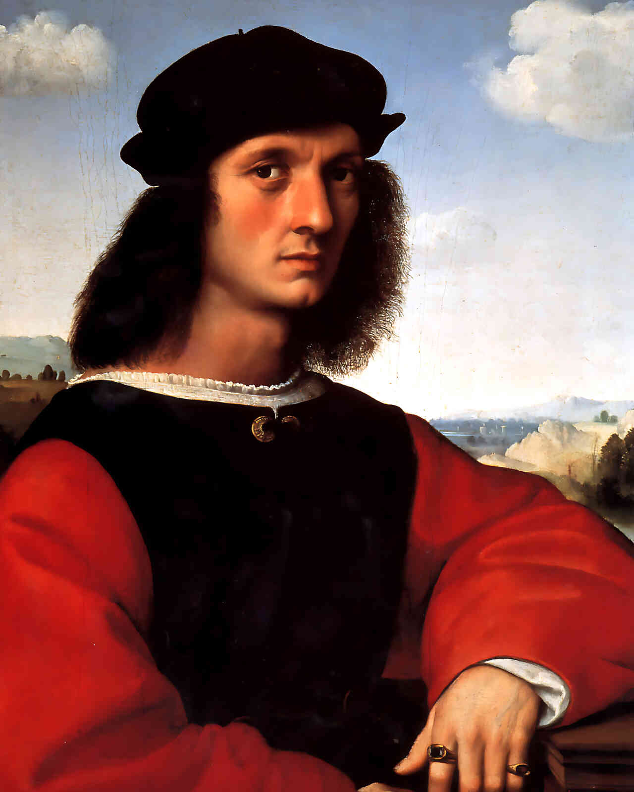 Portrait of Agnolo Doni Painting by Raphael 8x10" Art Print (High Quality)