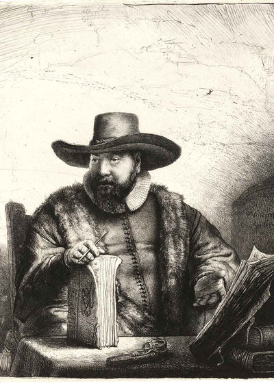 Portrait of Cornelis Claesz Fine Art Print 1640 Painting by Rembrandt (6 Sizes)