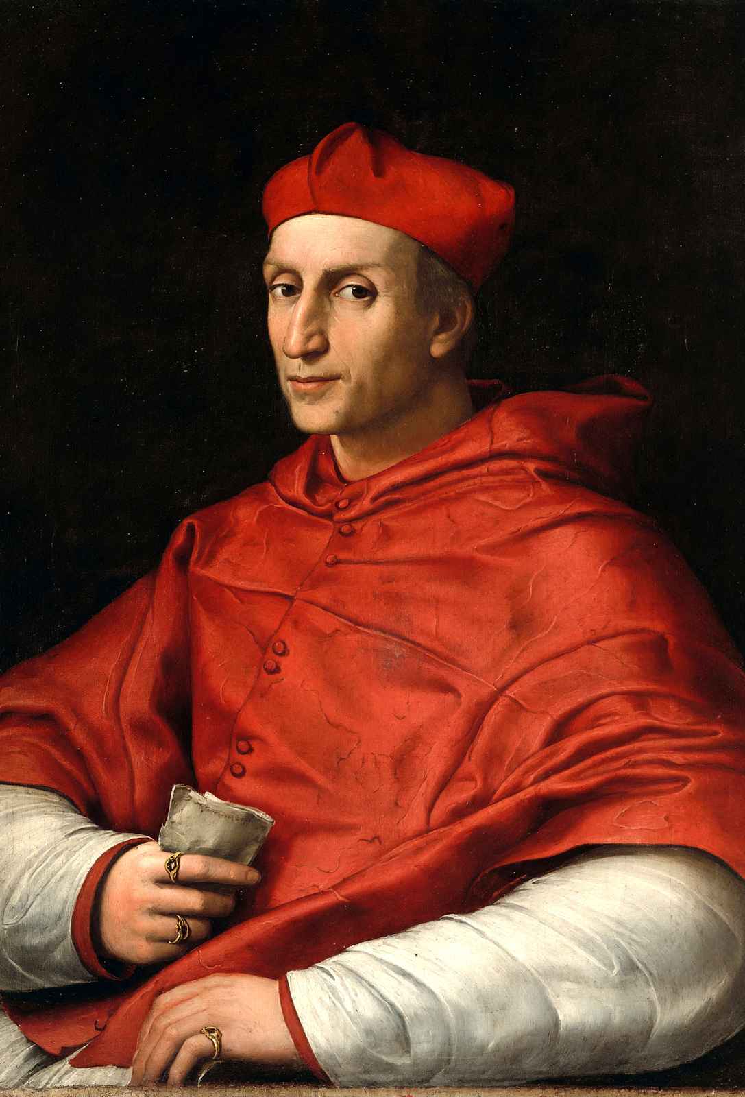Portrait of Cardinal Dovizzi De Bibbiena Art Print 1516 by Raphael (6 Sizes)
