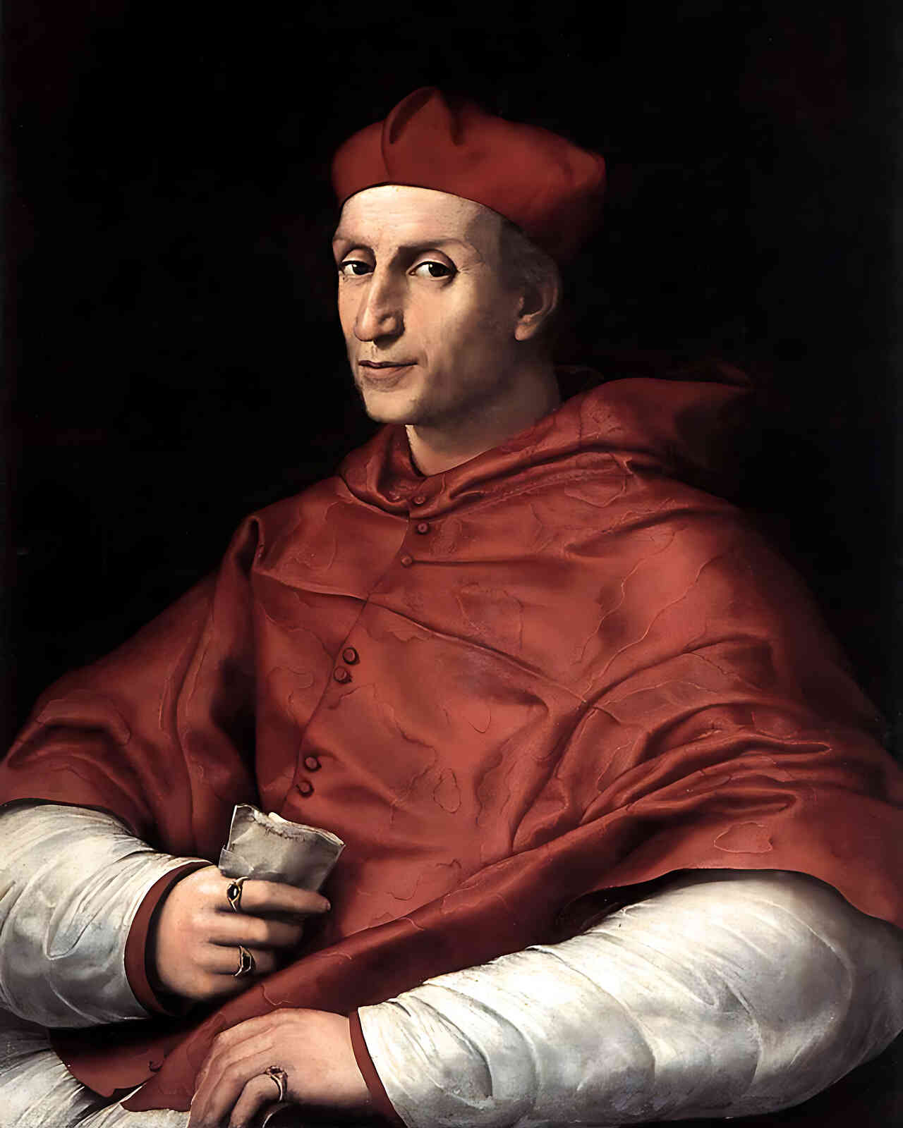 Portrait of Cardinal Dovizzi De Bibbiena Painting by Raphael 8x10" Art Print
