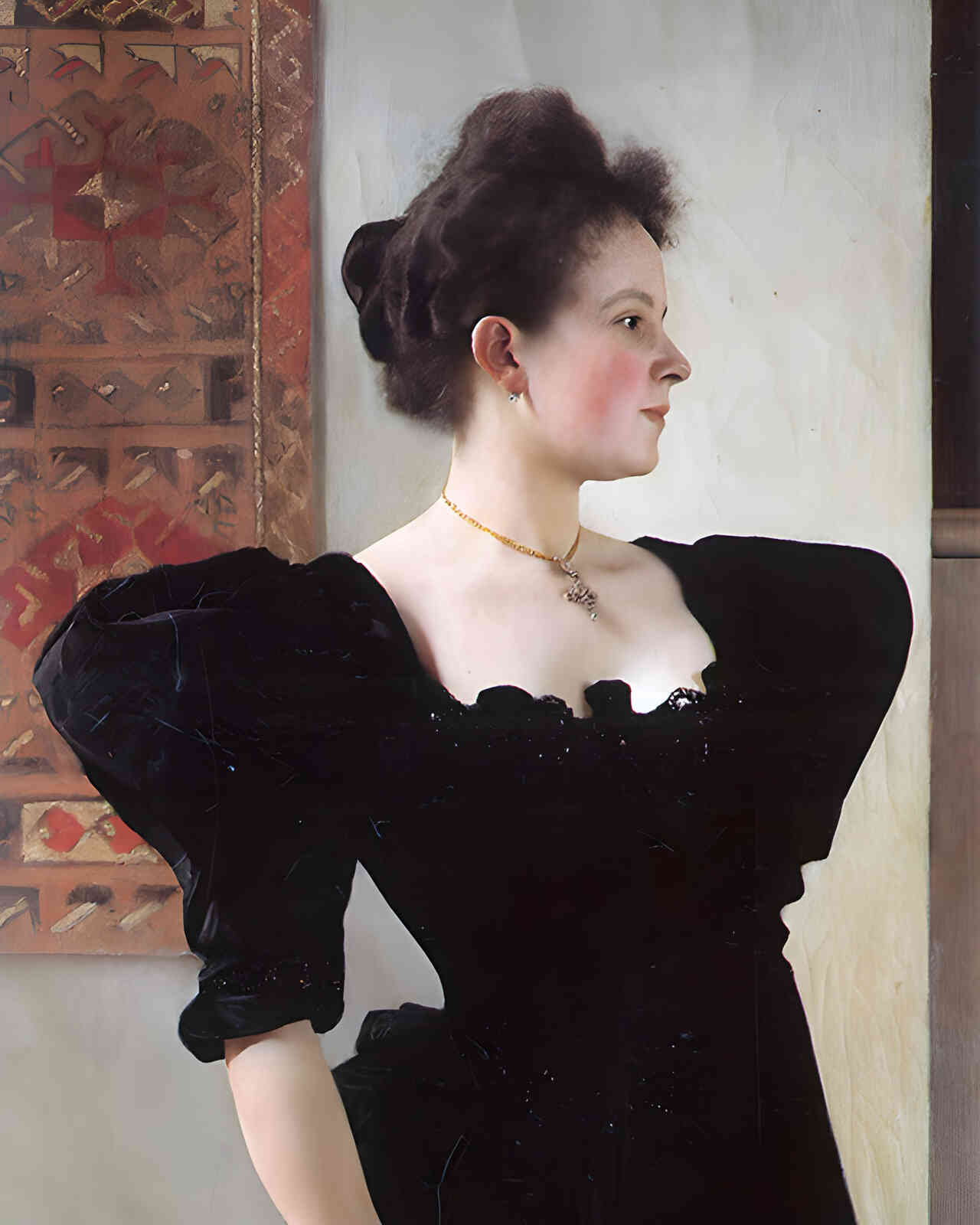 Portrait of Marie Breunig 1894 Painting by Gustav Klimt 8x10" Art Print