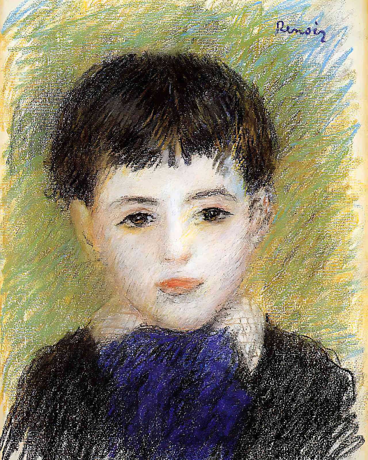 Portrait of Pierre Painting by Pierre-Auguste Renoir 8x10" Art Print - Acid Free