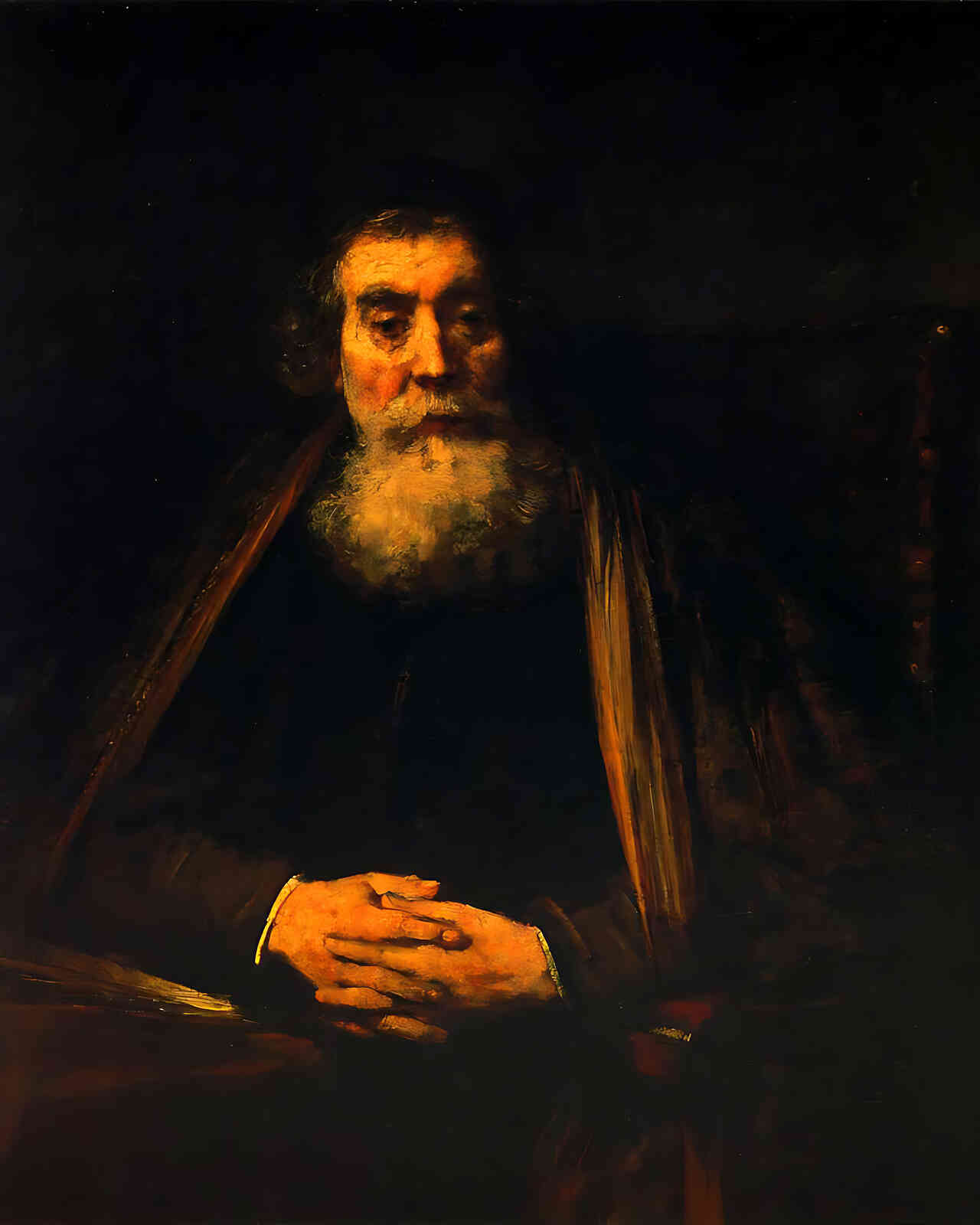 Portrait of an Old Man () Painting by Rembrandt 8x10" Art Print (Premium Print)