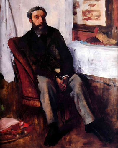 Portrait of a Man 1866 Painting by Edgar Degas 8x10" Art Print
