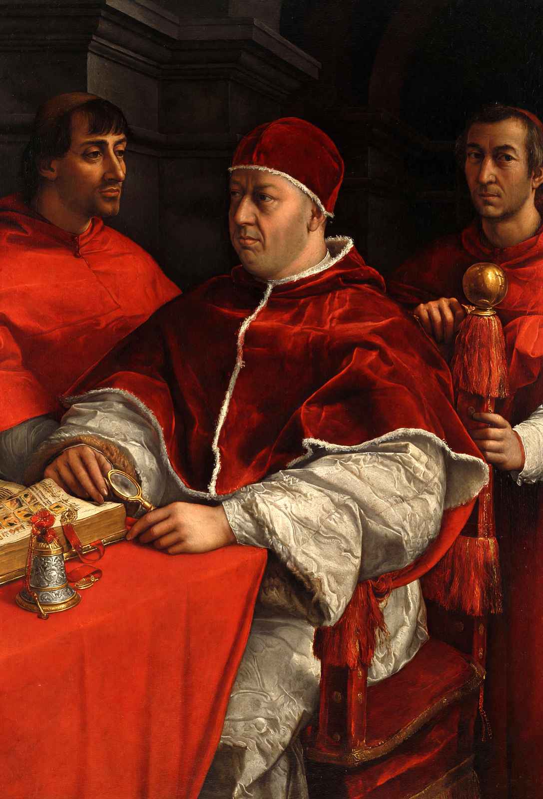 Portraits of Leo X, Cardinal Luigi De' Rossi and Giulio 1518 Print (6 Sizes)