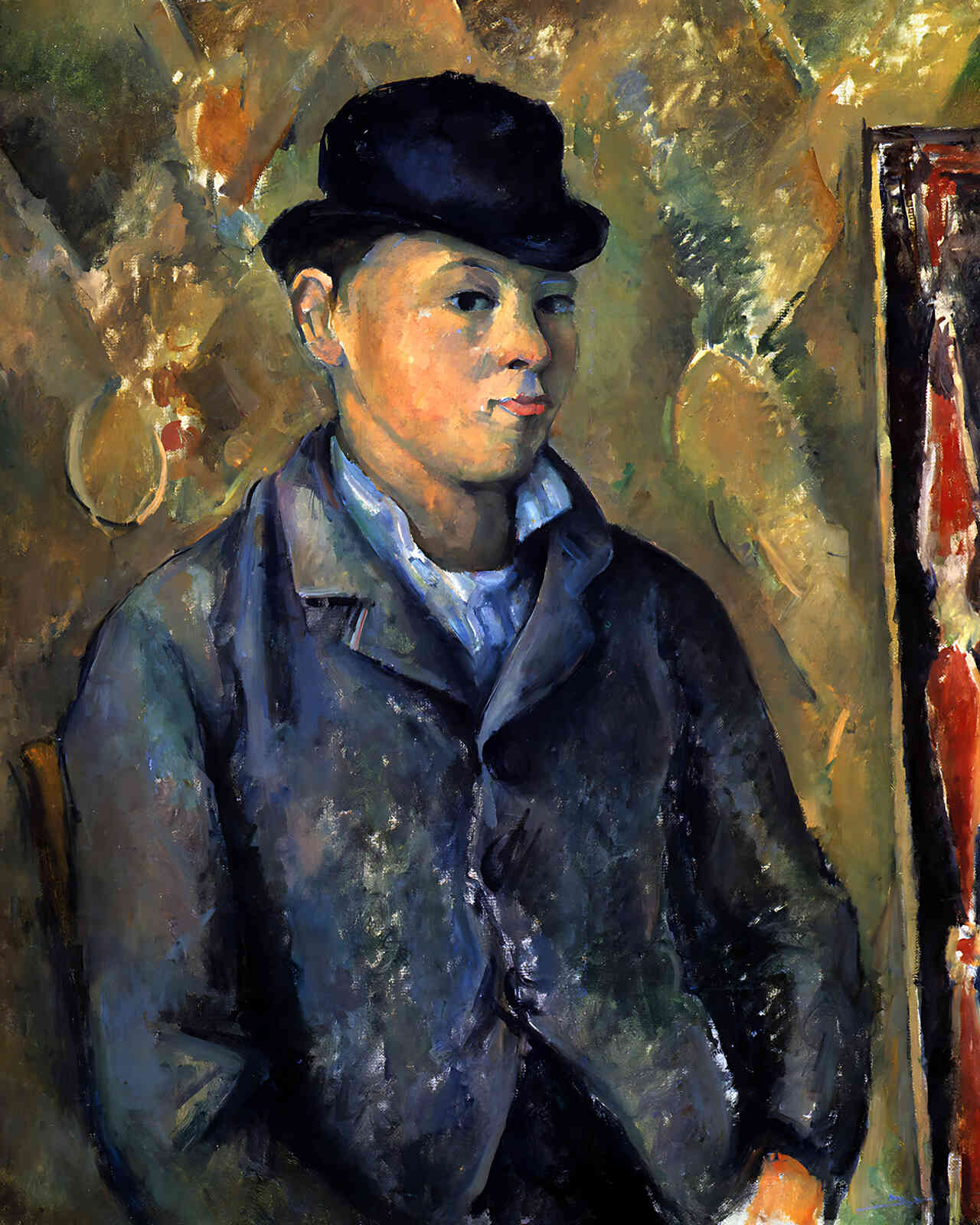 Portrait of the Artist's Son Painting by Paul Cezanne 8x10" Art Print - Restored