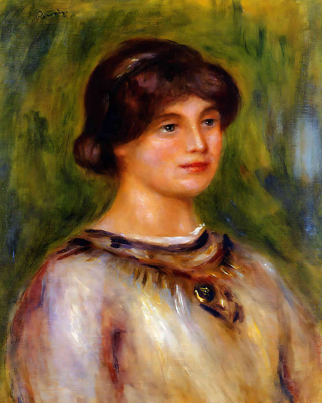 Portrait of Marie Lestringuez Painting by Pierre-Auguste Renoir 8x10" Art Print