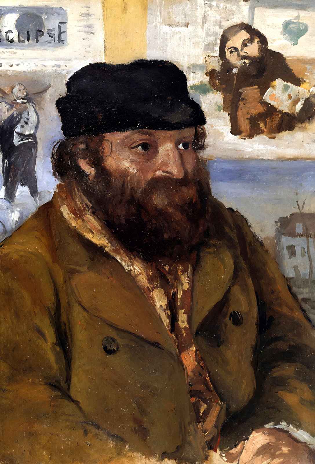 Portrait of Paul Cezanne 1874 Painting by Camille Pissarro Art Print (6 Sizes)
