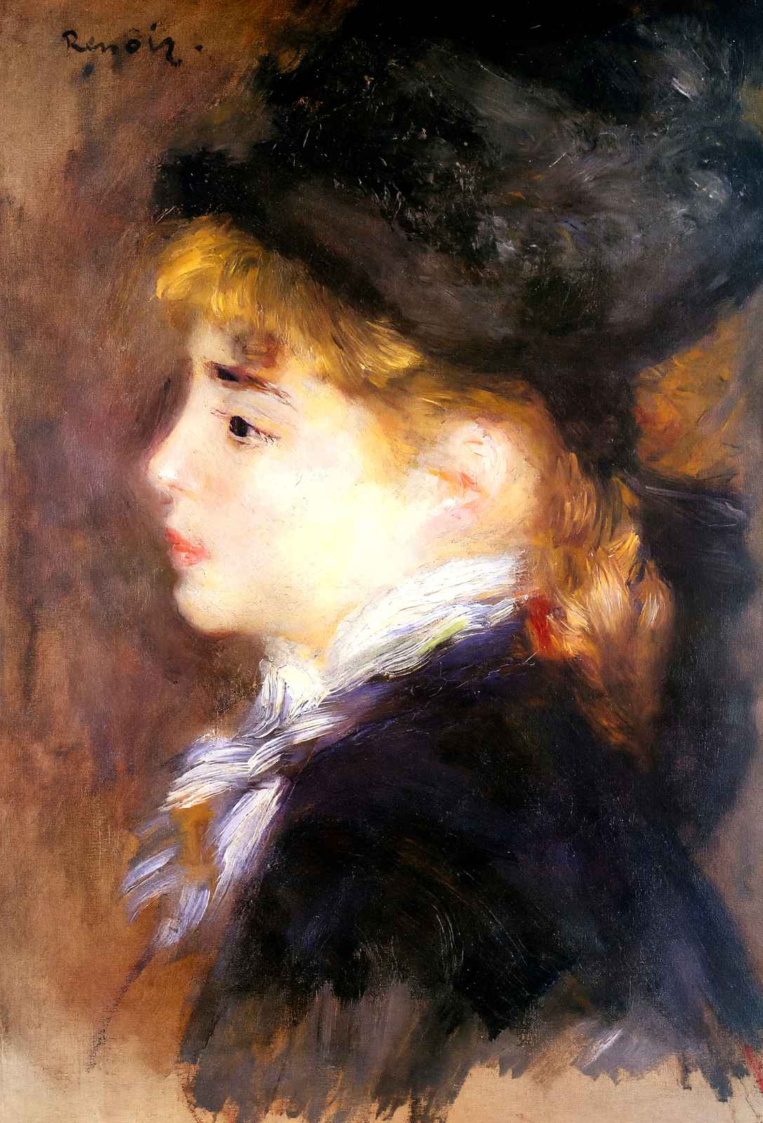 Portrait of Margot (Portrait of a Model) 1877 by Renoir Art Print (6 Sizes)