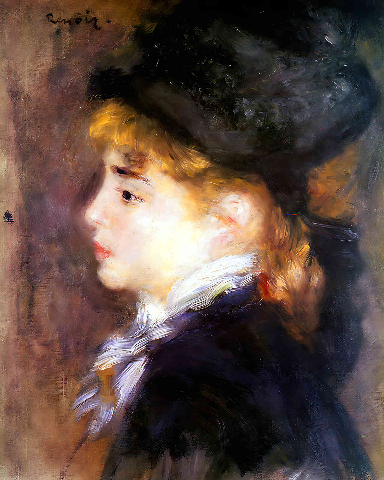Portrait of Margot (Portrait of a Model) by Pierre-Auguste Renoir 8x10" Print