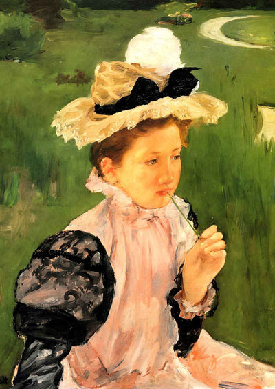 Portrait of a Young Girl 1900 Painting by Mary Cassatt Art Print (6 Sizes)