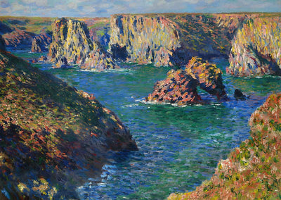 Port Donnant, Belle Ile 1886 Painting by Claude Monet Art Print (6 Sizes)