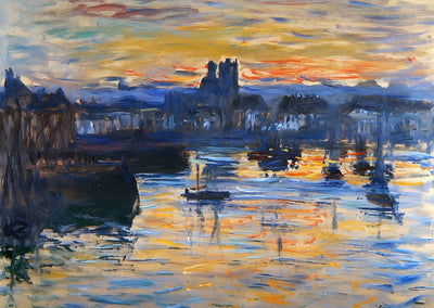 Port of Dieppe, Evening 1882 Painting by Claude Monet Fine Art Print (6 Sizes)