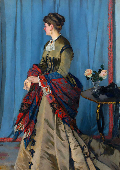 Portrait of Madame Gaudibert Fine Art Print 1868 by Claude Monet (6 Sizes)