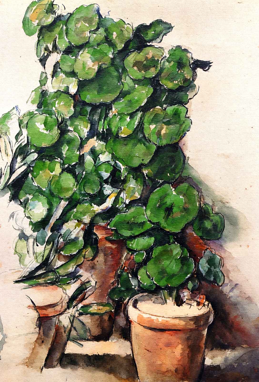 Pots of Geraniums Fine Art Print 1888 Painting by Paul Cezanne (6 Sizes)