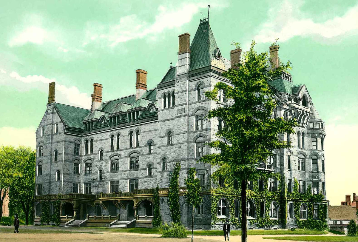 Princeton University Witherspoon Hall in 1910 Vintage Print (7 Sizes)